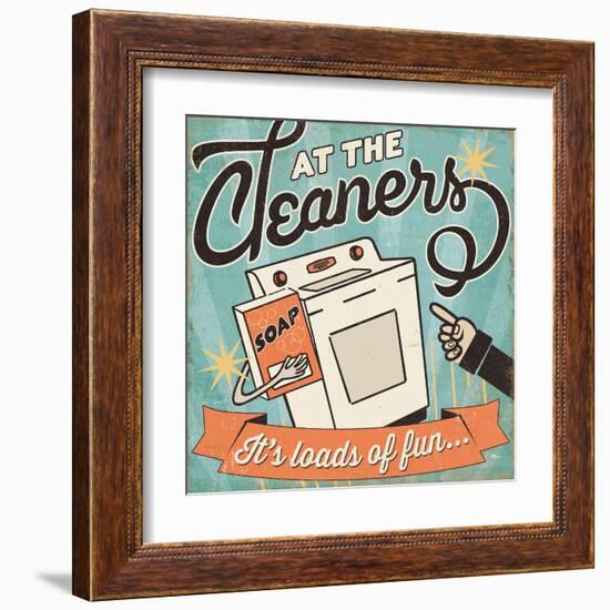 The Cleaners II-Pela Design-Framed Art Print