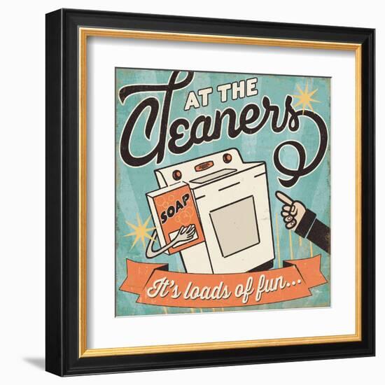 The Cleaners II-Pela Design-Framed Art Print