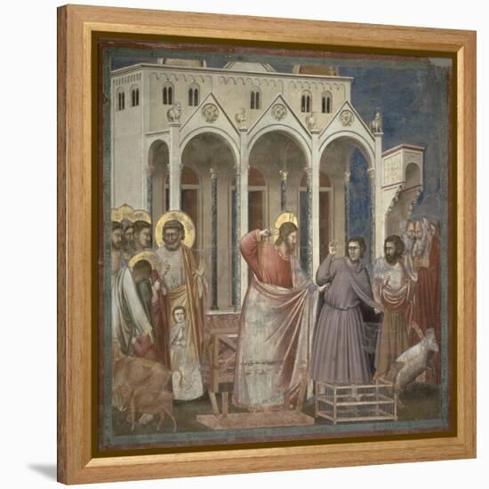 The Cleansing of the Temple, c.1305-Giotto di Bondone-Framed Premier Image Canvas