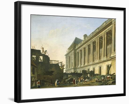 The Clearing of the Louvre Colonnade in Paris, 1764-Pierre-Auguste Renoir-Framed Giclee Print