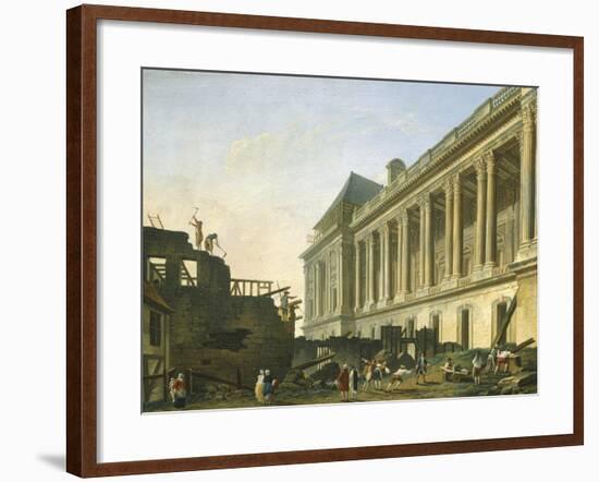 The Clearing of the Louvre Colonnade in Paris, 1764-Pierre-Auguste Renoir-Framed Giclee Print