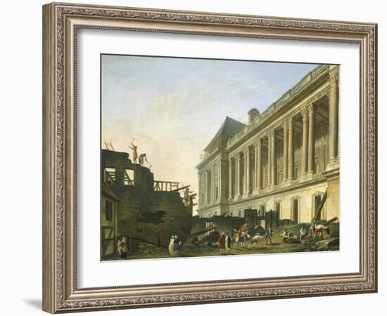 The Clearing of the Louvre Colonnade in Paris, 1764-Pierre-Auguste Renoir-Framed Giclee Print