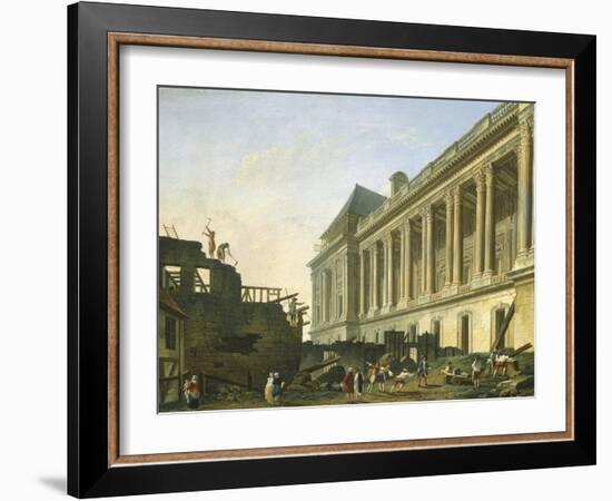 The Clearing of the Louvre Colonnade in Paris, 1764-Pierre-Auguste Renoir-Framed Giclee Print