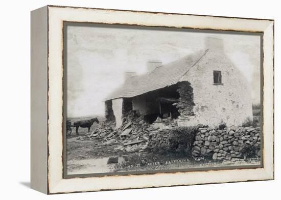 The Cleary House after Battering Ram, Eviction at the Vandeleur Estate, County Clare, Ireland, 1888-Robert French-Framed Premier Image Canvas