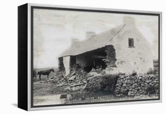 The Cleary House after Battering Ram, Eviction at the Vandeleur Estate, County Clare, Ireland, 1888-Robert French-Framed Premier Image Canvas