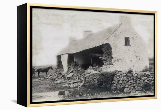 The Cleary House after Battering Ram, Eviction at the Vandeleur Estate, County Clare, Ireland, 1888-Robert French-Framed Premier Image Canvas