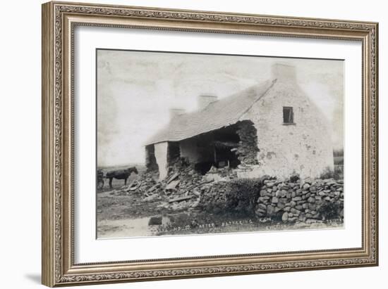 The Cleary House after Battering Ram, Eviction at the Vandeleur Estate, County Clare, Ireland, 1888-Robert French-Framed Giclee Print