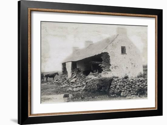 The Cleary House after Battering Ram, Eviction at the Vandeleur Estate, County Clare, Ireland, 1888-Robert French-Framed Giclee Print