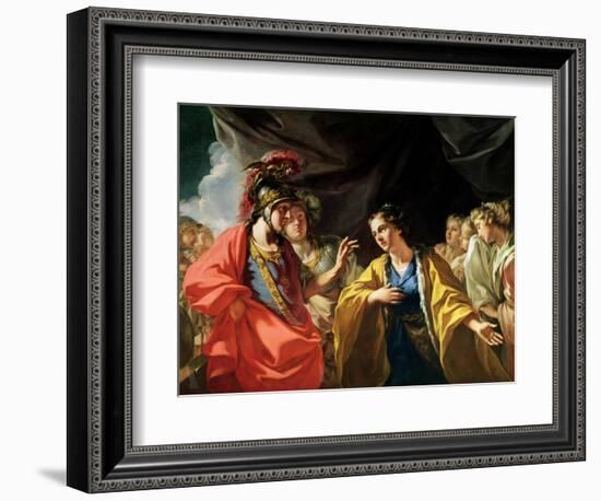 The Clemency of Alexander the Great (356-323 BC) in Front of the Family of Darius III (D.330 BC)-Giovanni Antonio Pellegrini-Framed Giclee Print