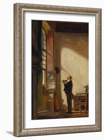 The Clerk, about 1850-Carl Spitzweg-Framed Giclee Print