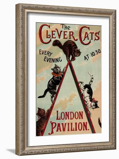 The Clever Cats-null-Framed Giclee Print