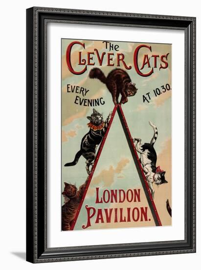 The Clever Cats-null-Framed Giclee Print