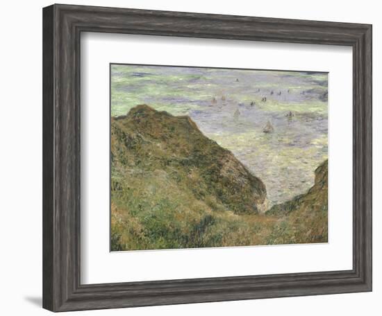 The Cliff at Pourville-Claude Monet-Framed Giclee Print