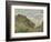 The Cliff at Pourville-Claude Monet-Framed Giclee Print