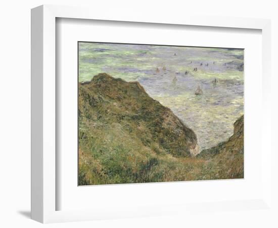 The Cliff at Pourville-Claude Monet-Framed Giclee Print