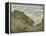The Cliff at Pourville-Claude Monet-Framed Premier Image Canvas
