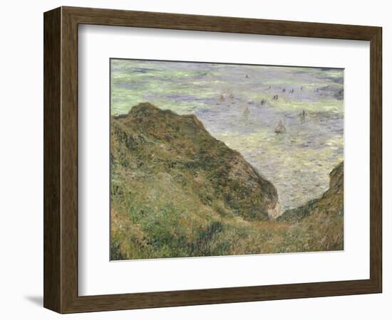 The Cliff at Pourville-Claude Monet-Framed Premium Giclee Print