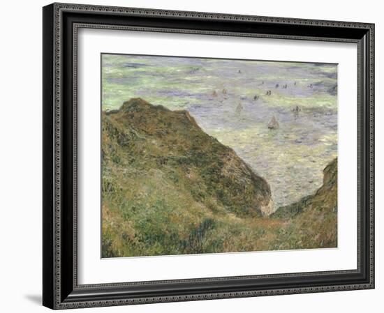 The Cliff at Pourville-Claude Monet-Framed Giclee Print