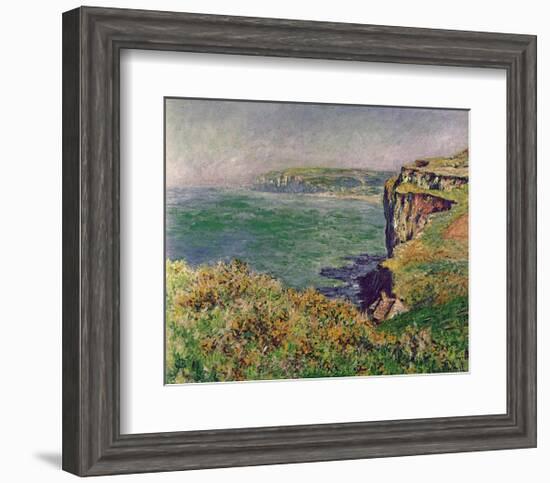 The Cliff at Varengeville, c.1882-Claude Monet-Framed Art Print