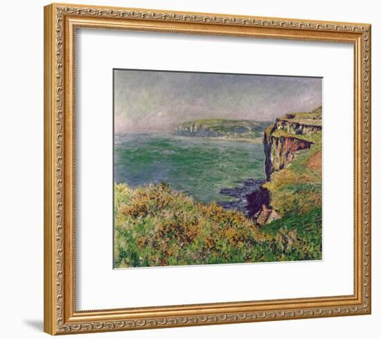 The Cliff at Varengeville, c.1882-Claude Monet-Framed Art Print