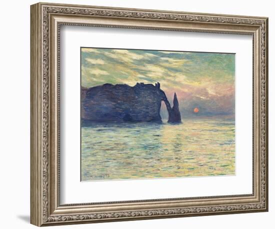 The Cliff, Étretat, Sunset. 1882-83-Claude Monet-Framed Giclee Print