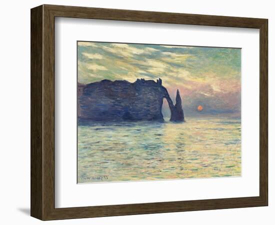 The Cliff, Étretat, Sunset. 1882-83-Claude Monet-Framed Giclee Print