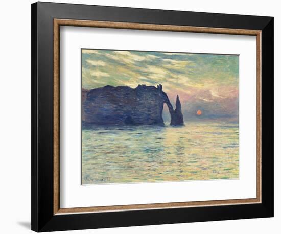 The Cliff, Étretat, Sunset. 1882-83-Claude Monet-Framed Giclee Print