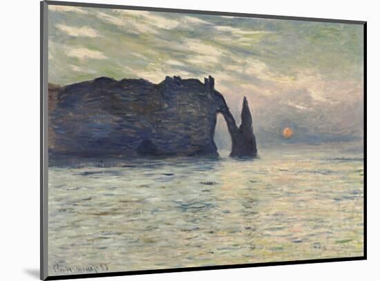 The Cliff, Etretat, Sunset, 1883-Claude Monet-Mounted Art Print