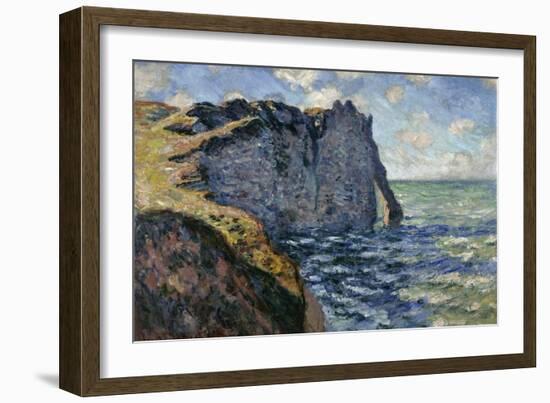 The Cliff of Aval, Etretat, 1885-Claude Monet-Framed Giclee Print