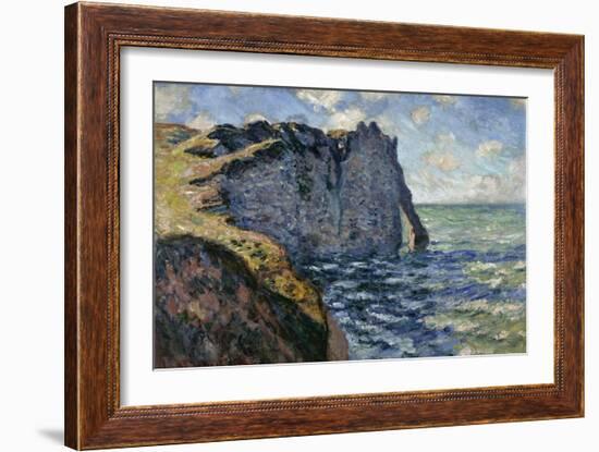 The Cliff of Aval, Etretat, 1885-Claude Monet-Framed Giclee Print