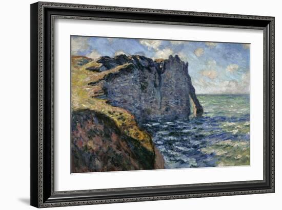 The Cliff of Aval, Etretat, 1885-Claude Monet-Framed Giclee Print