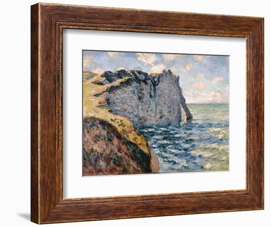 The Cliff of Aval, Etrétat, 1885-Claude Monet-Framed Giclee Print