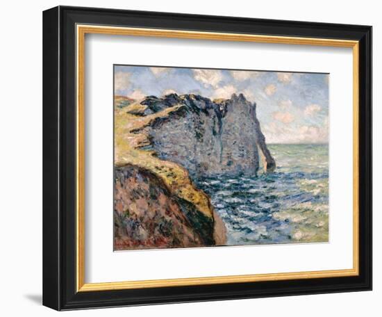 The Cliff of Aval, Etrétat, 1885-Claude Monet-Framed Giclee Print