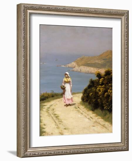 The Cliff Path-Edmund Blair Leighton-Framed Giclee Print