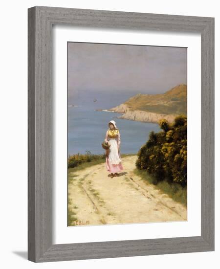 The Cliff Path-Edmund Blair Leighton-Framed Giclee Print