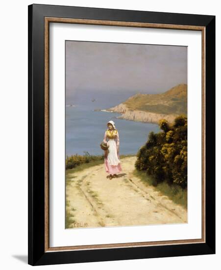 The Cliff Path-Edmund Blair Leighton-Framed Giclee Print