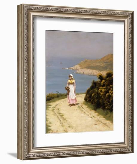 The Cliff Path-Edmund Blair Leighton-Framed Giclee Print