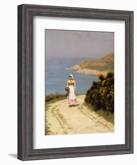 The Cliff Path-Edmund Blair Leighton-Framed Giclee Print