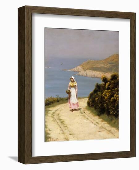 The Cliff Path-Edmund Blair Leighton-Framed Giclee Print