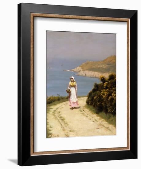 The Cliff Path-Edmund Blair Leighton-Framed Giclee Print