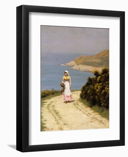 The Cliff Path-Edmund Blair Leighton-Framed Giclee Print