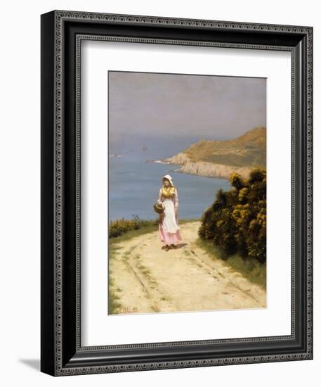 The Cliff Path-Edmund Blair Leighton-Framed Giclee Print