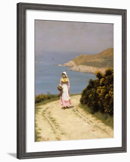 The Cliff Path-Edmund Blair Leighton-Framed Giclee Print