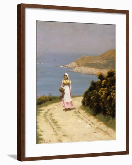 The Cliff Path-Edmund Blair Leighton-Framed Giclee Print