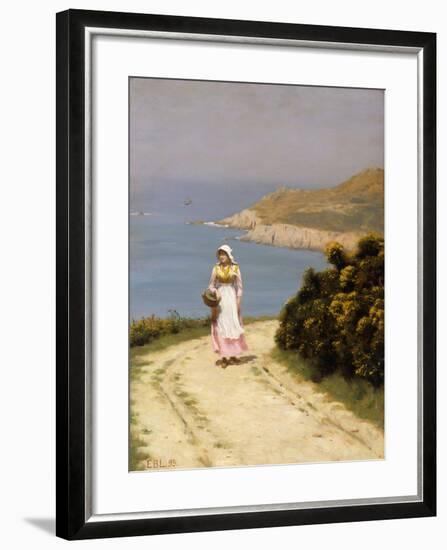 The Cliff Path-Edmund Blair Leighton-Framed Giclee Print