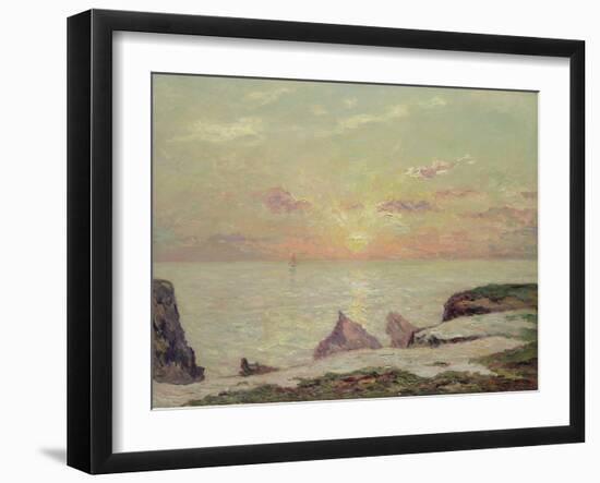 The Cliffs at Belle Ile, 1913 (Oil on Canvas)-Maxime Emile Louis Maufra-Framed Giclee Print