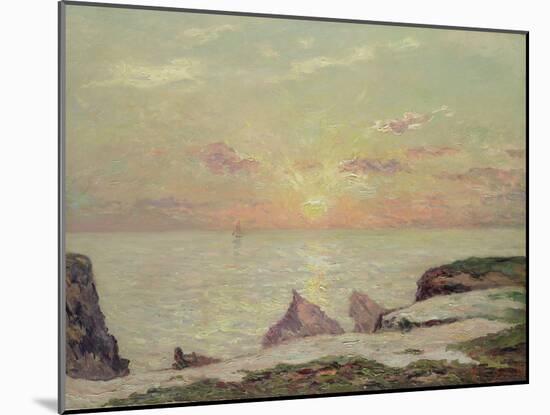 The Cliffs at Belle Ile, 1913 (Oil on Canvas)-Maxime Emile Louis Maufra-Mounted Giclee Print