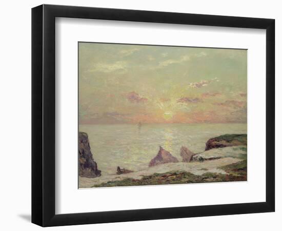 The Cliffs at Belle Ile, 1913 (Oil on Canvas)-Maxime Emile Louis Maufra-Framed Giclee Print