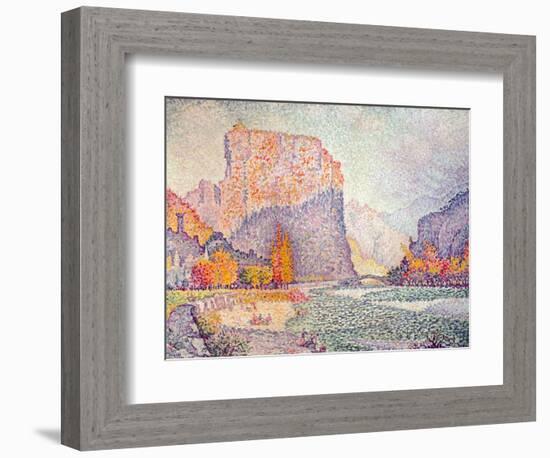 The Cliffs at Castellane, 1902-Paul Signac-Framed Giclee Print