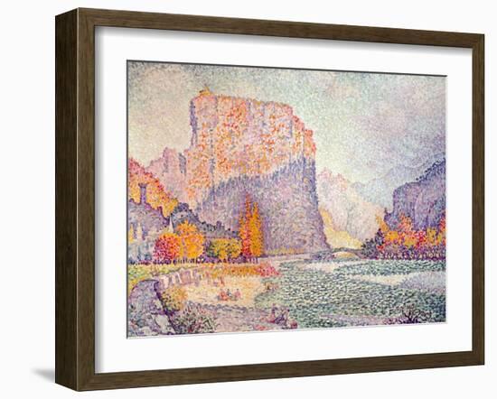 The Cliffs at Castellane, 1902-Paul Signac-Framed Giclee Print